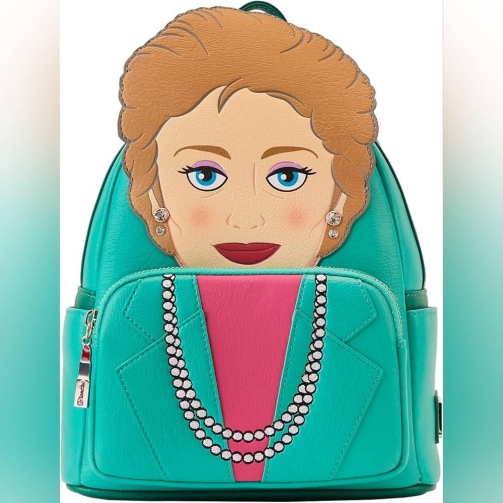 New The Golden Girls Blanche Cosplay Pearl Rhinestone Loungefly Backpack Purse